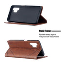 For Samsung Galaxy A32 5G Prismatic Invisible Magnetic Horizontal Flip Leather Case with Holder & Card Slots & Photo Frame(Brown)