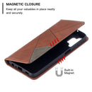 For Samsung Galaxy A32 5G Prismatic Invisible Magnetic Horizontal Flip Leather Case with Holder & Card Slots & Photo Frame(Brown)