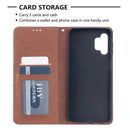 For Samsung Galaxy A32 5G Prismatic Invisible Magnetic Horizontal Flip Leather Case with Holder & Card Slots & Photo Frame(Brown)
