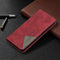 For Samsung Galaxy A32 5G Prismatic Invisible Magnetic Horizontal Flip Leather Case with Holder & Card Slots & Photo Frame(Red)