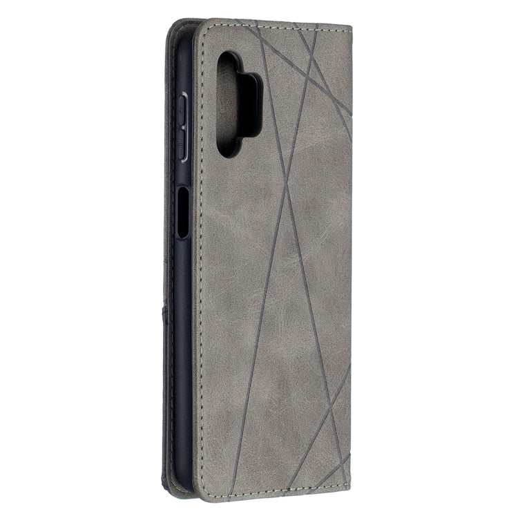 For Samsung Galaxy A32 5G Prismatic Invisible Magnetic Horizontal Flip Leather Case with Holder & Card Slots & Photo Frame(Grey)