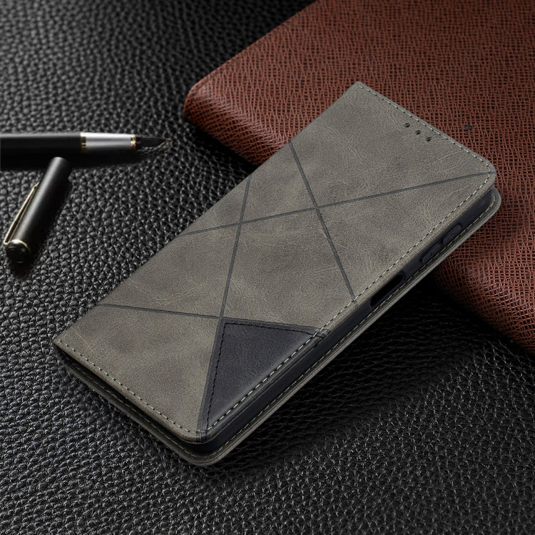 For Samsung Galaxy A32 5G Prismatic Invisible Magnetic Horizontal Flip Leather Case with Holder & Card Slots & Photo Frame(Grey)