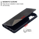 For Samsung Galaxy A32 5G Prismatic Invisible Magnetic Horizontal Flip Leather Case with Holder & Card Slots & Photo Frame(Black)