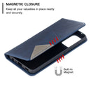 For Samsung Galaxy A52 5G / 4G Prismatic Invisible Magnetic Horizontal Flip Leather Case with Holder & Card Slots & Photo Frame(Blue)