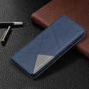 For Samsung Galaxy A52 5G / 4G Prismatic Invisible Magnetic Horizontal Flip Leather Case with Holder & Card Slots & Photo Frame(Blue)