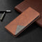 For Samsung Galaxy A52 5G / 4G Prismatic Invisible Magnetic Horizontal Flip Leather Case with Holder & Card Slots & Photo Frame(Brown)