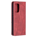 For Samsung Galaxy A52 5G / 4G Prismatic Invisible Magnetic Horizontal Flip Leather Case with Holder & Card Slots & Photo Frame(Red)