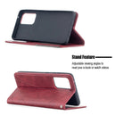 For Samsung Galaxy A52 5G / 4G Prismatic Invisible Magnetic Horizontal Flip Leather Case with Holder & Card Slots & Photo Frame(Red)