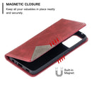 For Samsung Galaxy A52 5G / 4G Prismatic Invisible Magnetic Horizontal Flip Leather Case with Holder & Card Slots & Photo Frame(Red)