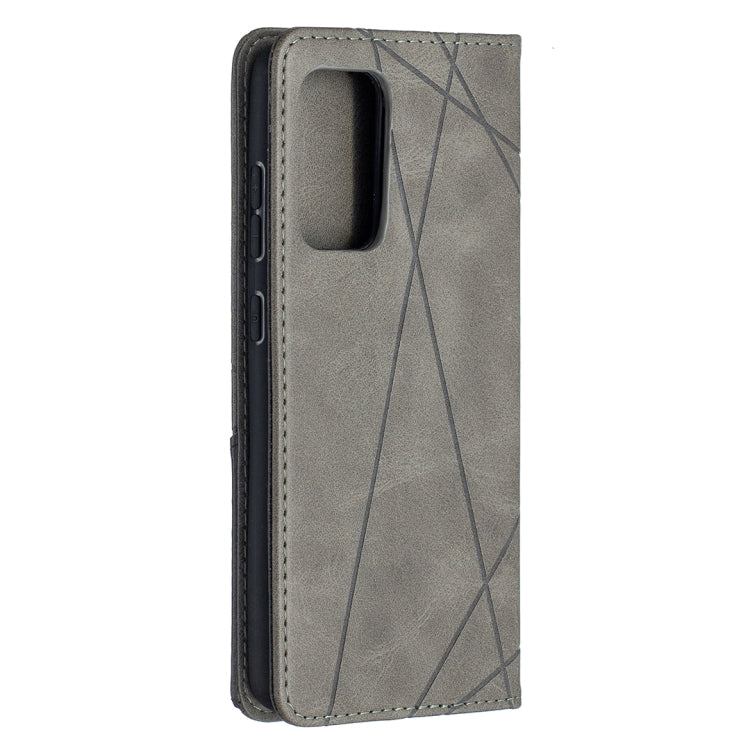For Samsung Galaxy A52 5G / 4G Prismatic Invisible Magnetic Horizontal Flip Leather Case with Holder & Card Slots & Photo Frame(Grey)