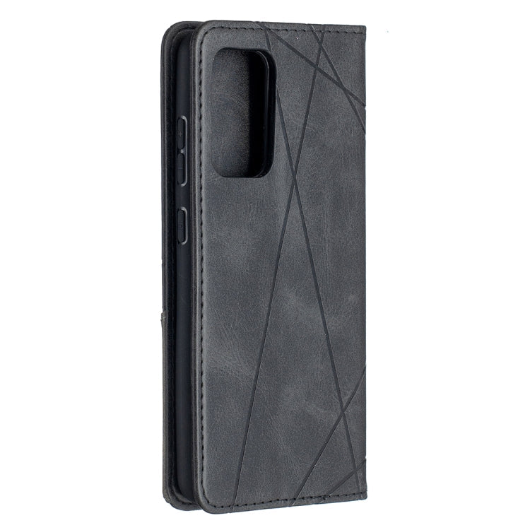 For Samsung Galaxy A52 5G / 4G Prismatic Invisible Magnetic Horizontal Flip Leather Case with Holder & Card Slots & Photo Frame(Black)