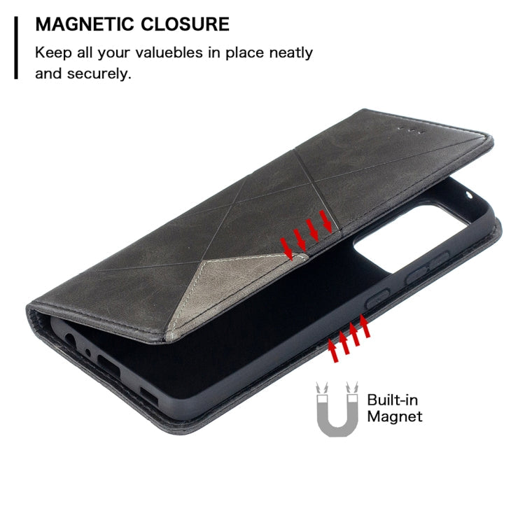 For Samsung Galaxy A52 5G / 4G Prismatic Invisible Magnetic Horizontal Flip Leather Case with Holder & Card Slots & Photo Frame(Black)