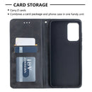 For Samsung Galaxy A52 5G / 4G Prismatic Invisible Magnetic Horizontal Flip Leather Case with Holder & Card Slots & Photo Frame(Black)