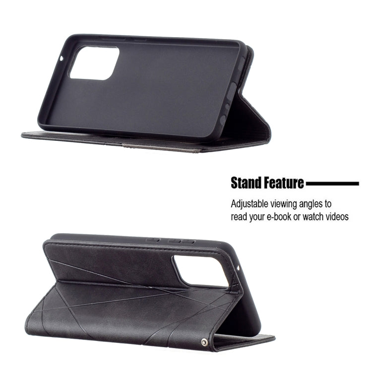 For Samsung Galaxy A72 5G / 4G Prismatic Invisible Magnetic Horizontal Flip Leather Case with Holder & Card Slots & Photo Frame(Black)