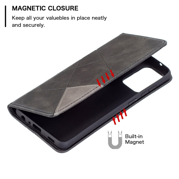 For Samsung Galaxy A72 5G / 4G Prismatic Invisible Magnetic Horizontal Flip Leather Case with Holder & Card Slots & Photo Frame(Black)