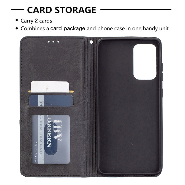 For Samsung Galaxy A72 5G / 4G Prismatic Invisible Magnetic Horizontal Flip Leather Case with Holder & Card Slots & Photo Frame(Black)