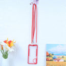 For Samsung Galaxy A32 5G Acrylic + Color TPU Shockproof Case with Neck Lanyard(Red)