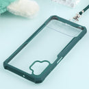 For Samsung Galaxy A32 5G Acrylic + Color TPU Shockproof Case with Neck Lanyard(Dark Green)