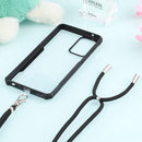 For SamsungGalaxy A52 5G / 4G Acrylic + Color TPU Shockproof Case with Neck Lanyard(Black)