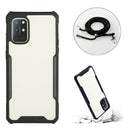 For Xiaomi Redmi Note 9 / Poco M3 Acrylic + Color TPU Shockproof Case with Neck Lanyard(Black)
