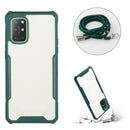 For Xiaomi Redmi Note 9 / Poco M3 Acrylic + Color TPU Shockproof Case with Neck Lanyard(Dark Green)