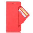 For Samsung Galaxy S21 Ultra 5G Skin Feel Calf Pattern Horizontal Flip Leather Case with Holder & Card Slots & Photo Frame(Red)
