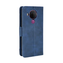 For Nokia 5.4 Skin Feel Calf Pattern Horizontal Flip Leather Case with Holder & Card Slots & Photo Frame(Blue)