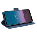 For Nokia 5.4 Skin Feel Calf Pattern Horizontal Flip Leather Case with Holder & Card Slots & Photo Frame(Blue)