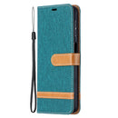 For Samsung Galaxy A32 5G Color Matching Denim Texture Horizontal Flip Leather Case with Holder & Card Slots & Wallet & Lanyard(Green)