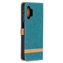 For Samsung Galaxy A32 5G Color Matching Denim Texture Horizontal Flip Leather Case with Holder & Card Slots & Wallet & Lanyard(Green)