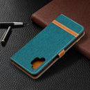 For Samsung Galaxy A32 5G Color Matching Denim Texture Horizontal Flip Leather Case with Holder & Card Slots & Wallet & Lanyard(Green)