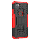 For Motorola Moto G 5G Tire Texture Shockproof TPU+PC Protective Case with Holder(Red)