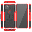 For Motorola Moto G 5G Tire Texture Shockproof TPU+PC Protective Case with Holder(Red)
