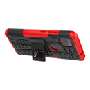 For Motorola Moto G 5G Tire Texture Shockproof TPU+PC Protective Case with Holder(Red)
