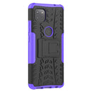 For Motorola Moto G 5G Tire Texture Shockproof TPU+PC Protective Case with Holder(Purple)