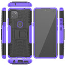 For Motorola Moto G 5G Tire Texture Shockproof TPU+PC Protective Case with Holder(Purple)
