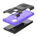 For Motorola Moto G 5G Tire Texture Shockproof TPU+PC Protective Case with Holder(Purple)