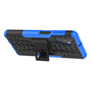 For Samsung Galaxy A32 5G Tire Texture Shockproof TPU+PC Protective Case with Holder(Blue)