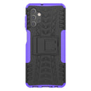 For Samsung Galaxy A32 5G Tire Texture Shockproof TPU+PC Protective Case with Holder(Purple)