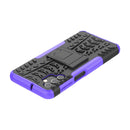 For Samsung Galaxy A32 5G Tire Texture Shockproof TPU+PC Protective Case with Holder(Purple)