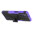 For Samsung Galaxy A32 5G Tire Texture Shockproof TPU+PC Protective Case with Holder(Purple)