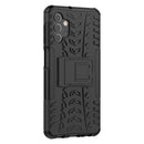 For Samsung Galaxy A32 5G Tire Texture Shockproof TPU+PC Protective Case with Holder(Black)