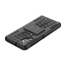 For Samsung Galaxy A32 5G Tire Texture Shockproof TPU+PC Protective Case with Holder(Black)