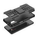 For Samsung Galaxy A32 5G Tire Texture Shockproof TPU+PC Protective Case with Holder(Black)