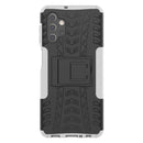 For Samsung Galaxy A32 5G Tire Texture Shockproof TPU+PC Protective Case with Holder(White)