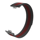 For Huawei Watch Fit Milanese Watch Band(Black Red)