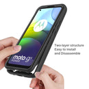 For Motorola Moto G9 Power Starry Sky Solid Color Series Shockproof PC + TPU Protective Case(Black)