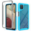 For Samsung Galaxy A12 Starry Sky Solid Color Series Shockproof PC + TPU Protective Case(Light Blue)