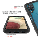 For Samsung Galaxy A12 Starry Sky Solid Color Series Shockproof PC + TPU Protective Case(Light Blue)