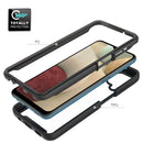For Samsung Galaxy A12 Starry Sky Solid Color Series Shockproof PC + TPU Protective Case(Light Blue)